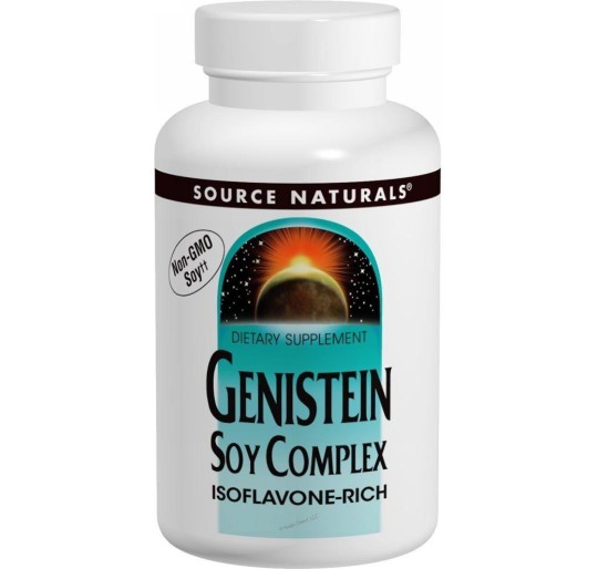 حبوب الصويا لتكبير الصدر والارداف ونحت البطن      Source Naturals, Genistein Soy Complex tablets