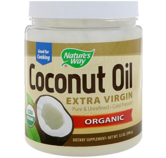 زيت جوز الهند العضوي 454 جرام      Pure Cold-Pressed Organic Extra Virgin Coconut Oil Clear 454g