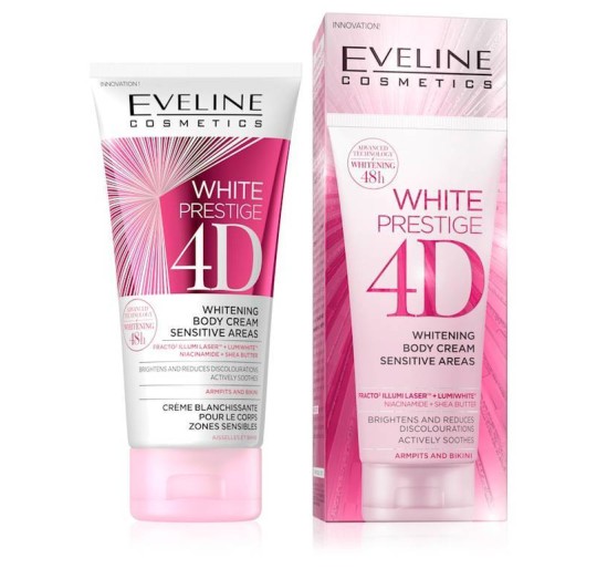 إيفيلين كريم تفتيح أماكن الحساسة   Eveline White Prestige 4D Whitening Body Cream Sensitive Areas Armpits & Bikini 100ml 