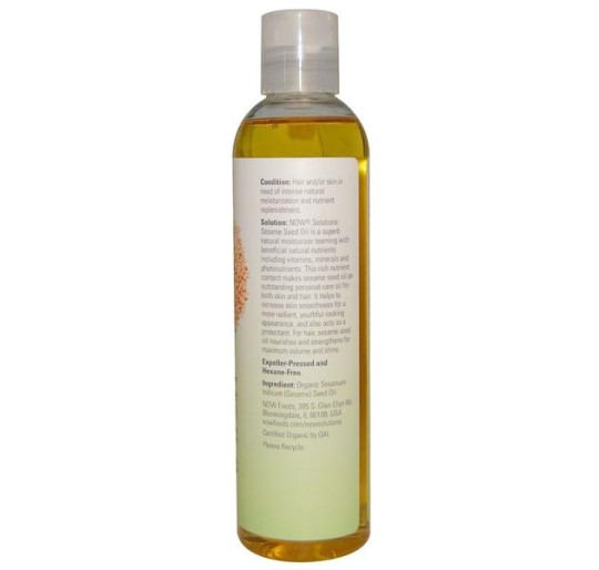 زيت السمسم الخام 237 ملل     NOW Solutions Sesame Seed Oil, 237 ml