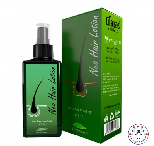 نيو هير لوشن تايلندي أصلي 100% بخاخ عضوي للمساعدة في نمو الشعر وعلاج الصلع -Neo Hair Lotion Herb Help Improve Care Hair loss Loss Bald Baldness Reduce 120 ml.