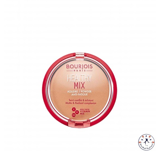 برجوا هيلثي مكس بودرة مقاومة لارهاق البشرة برونزي فاتح رقم 4     Bourjois Healthy Mix Anti-Fatigue Powder 03 Dark Beige, 11 g- 0.38 fl oz