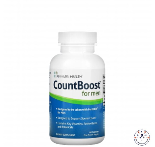 كونت بوسط لزيادة عدد الحيوانات المنوية   Fairhaven Health, CountBoost for Men, 60 Capsules