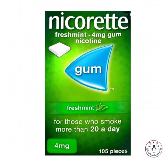 علكة النيكوتين للمساعدة في الإقلاع عن التدخين Nicorette