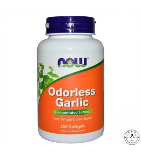 كبسولات الثوم 250 قرص Now Odorless Garlic 250 Soft gels