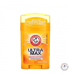 آرم اند هامر الترا ماكس مزيل عرق فريش 28 جرام      Arm & Hammer Ultramax Solid Antiperspirant Deodorant, Active Sport, Gms