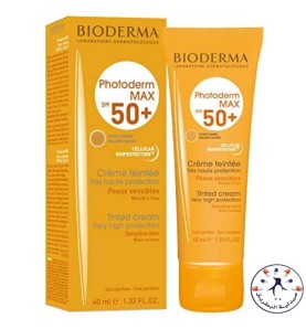 SPF 50 كريم بيوديرما واقي شمس  Photoderm Facial Sunscreen Max SPF50 + Ultra-Fluid Teinted - Bioderma