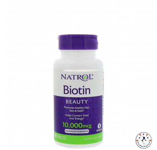 أقراص بيوتين 10000 ناترول     Natrol, Biotin, 10,000 Mcg, 100 Tablets