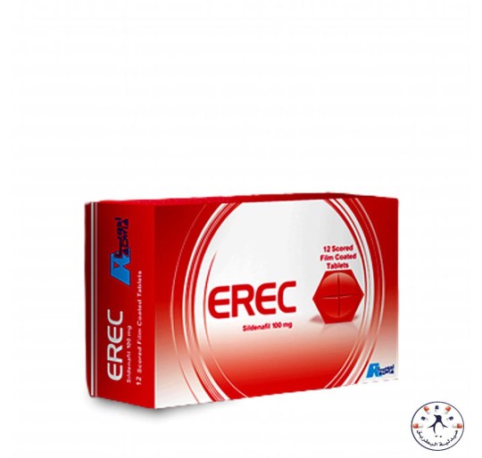 أقراص إريك لزيادة الإنتصاب 12 قرص  Erec 100 mg ( Sildenafil ) 12 film-coated tablets