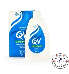 كيوفي واش بديل الصابون 250 ملل  QV Gentle Wash Re-hydrates Dry Skin Soap Free, 250ml