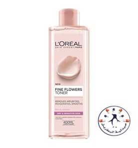 لوريال تونر بالورد والياسمين 400 ملل   L'Or√©al Paris Fine Flowers Cleansing Toner 400ml