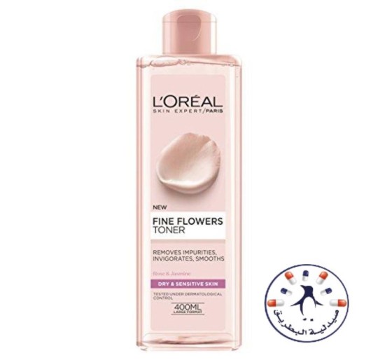 لوريال تونر بالورد والياسمين 400 ملل   L'Or√©al Paris Fine Flowers Cleansing Toner 400ml