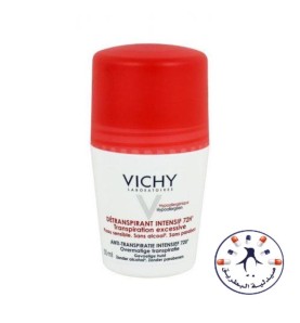 فيشى مزيل عرق رول مقاوم لعرق التوتر 50 مل  VICHY DEODRANT STRESS ROLLON 72H 50ML