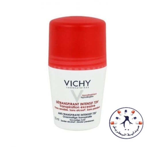 فيشى مزيل عرق رول مقاوم لعرق التوتر 50 مل  VICHY DEODRANT STRESS ROLLON 72H 50ML