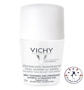 فيتشي مضاد للتعرق خالي من العطر للبشرة الحساسة  VICHY DEODRANT SENSITIVE ROLL ON 48H 50ML